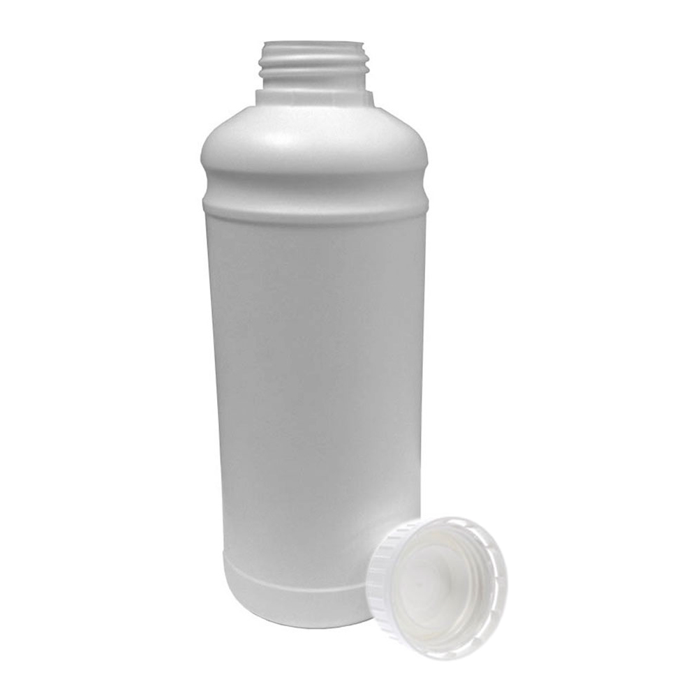 Bidon plastique blanc PEHD 1 l pour liquides, peintures, solvants