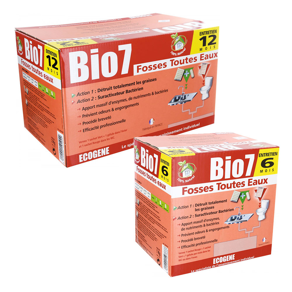 AB7 - Bio 7 entretien pour fosse septique dose de 480g