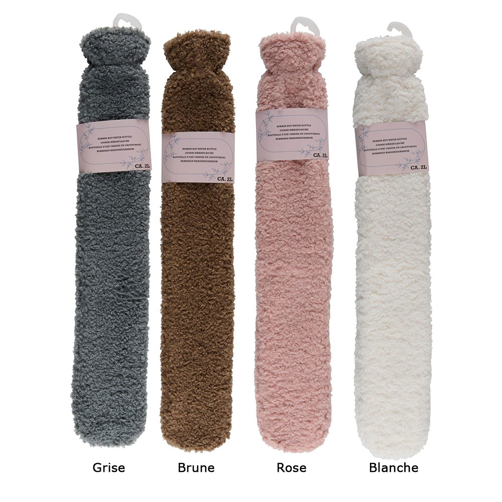 Bouillotte Longue Pour Adulte - Couleur Beige - En Caoutchouc Et Polyester - Neuf