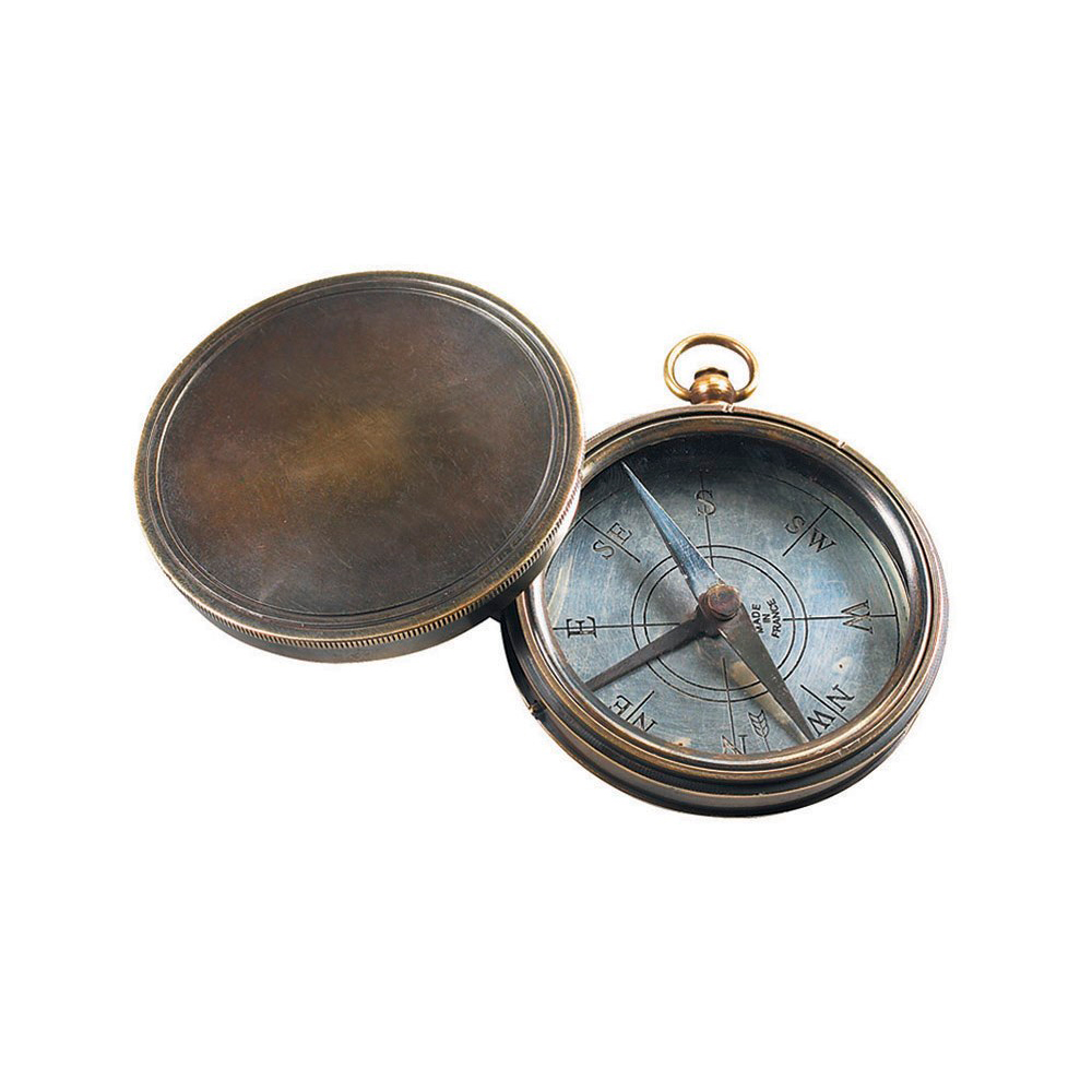 Boussole d'or antique isolé | Photo Premium