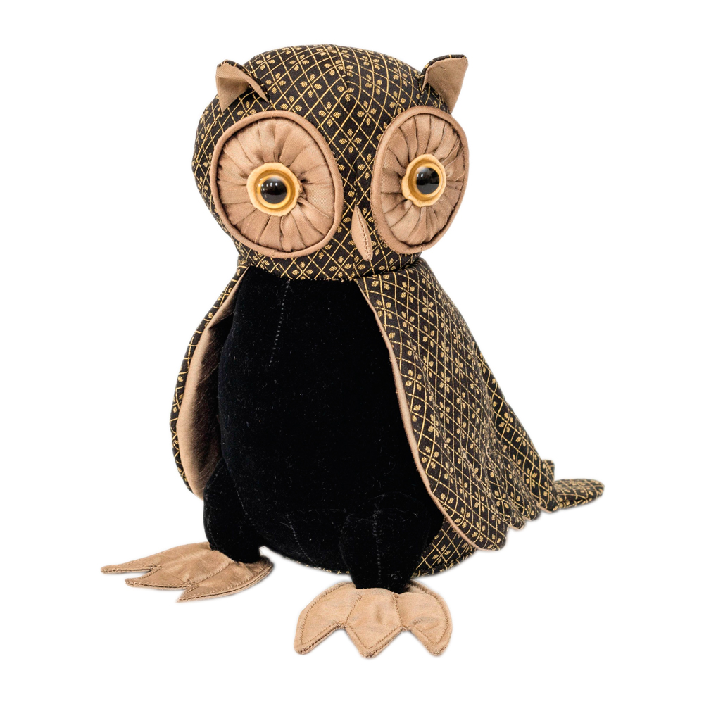 Classeur à 3 Anneaux Motif Hibou - 27x31.5cm, Carton épais, Poche Intérieure
