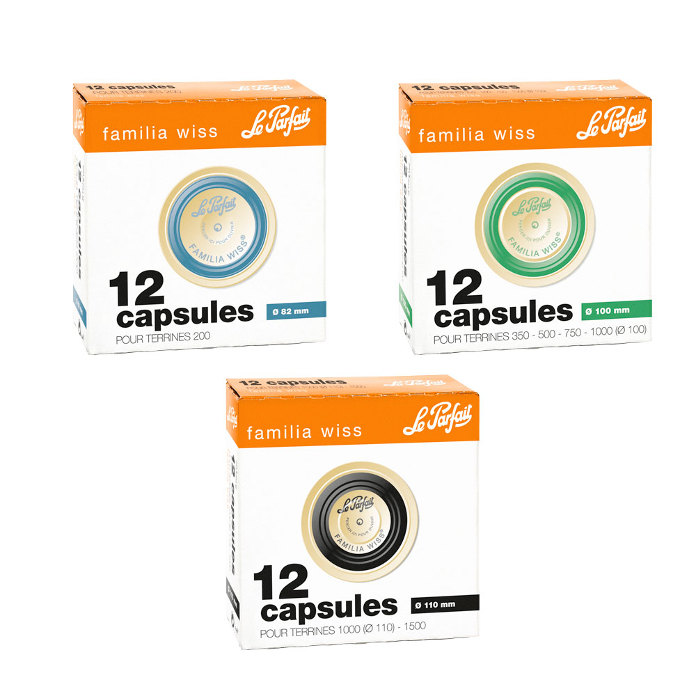 Capsules De Conserve 110 Mm – Boîte De 10 Pour Bocaux Le Parfait Familia Wiss
