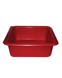 Cuvette Carrée 8.5L Rouge Aluminium & Plastique