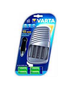 Chargeur 15min + Adaptateur + 4 Accus AA Varta