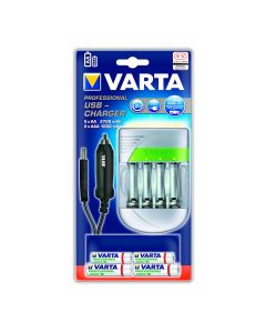 Chargeur Digital USB + 4 accus + Cable Varta