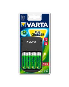 Chargeur Plug + 4 Accus AA 2100mAh Varta