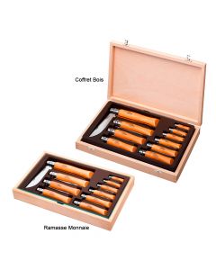 Coffret 10 Couteaux Fermants en Acier Carbone Opinel