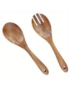Couverts à Salade en Acacia