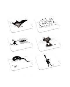 Dessous de Verre Attitudes de Chat de Dubout