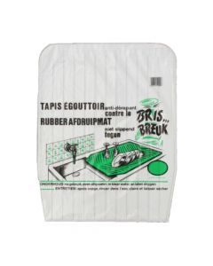 Tapis Egouttoir en Caoutchouc Blanc