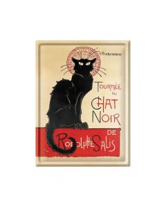 Petite Plaque Métal Tournée du Chat Noir