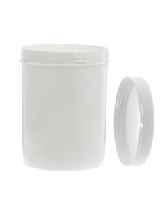Pot Plastique PP Blanc + Bouchon 1L 