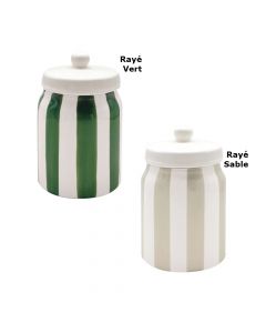 Pot à Couvercle Rayé