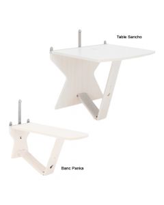 Table Sancho et/ou Banc Panka Blanc Foppapedretti