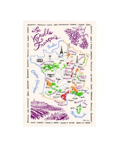 Torchon Carte des Vins de France Torchons & Bouchons