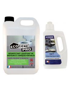 W7 Désinfectant WC Portable & Broyeur Ecogene