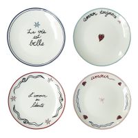 Assiette à Dessert Amour x4 Opjet