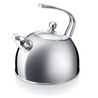 Bouilloire inox à sifflet 1,5 litre induction avec anse rabattable - Tom  Press