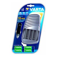 Chargeur 15min + Adaptateur + 4 Accus AA Varta