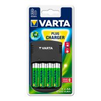 Chargeur Plug + 4 Accus AA 2100mAh Varta