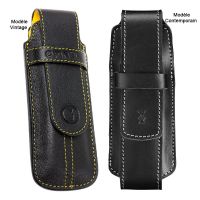 Etui Chic Cuir Noir Opinel