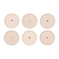 Set de 6 Petites Assiettes Coeur