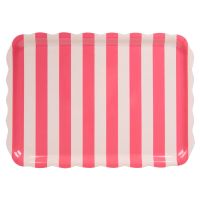 Plateau Rayé Rose