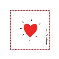 Serviette Papier Coeur Rouge Opjet