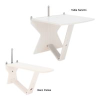 Table Sancho et/ou Banc Panka Blanc Foppapedretti