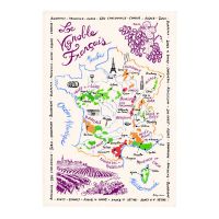 Torchon Carte des Vins de France Torchons & Bouchons