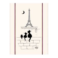 Torchon Chats Tour Eiffel de Dubout