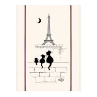 Torchon Chats Tour Eiffel de Dubout