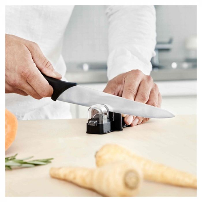 Blanc 9 x 12 x 16 cm Kitchen Craft KCSHARPENER Couteaux/Ciseaux Sharpener Mélange de Plusieurs matériaux 