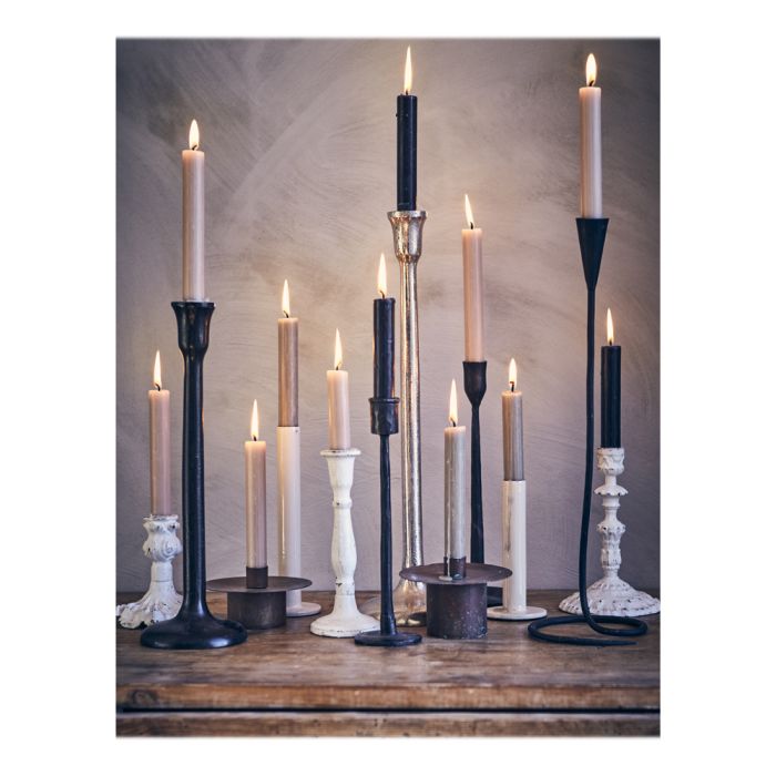 HOMSFOU Bougeoir rétro de style européen pour fête, mariage, Noël, décoration d'intérieur, argenté