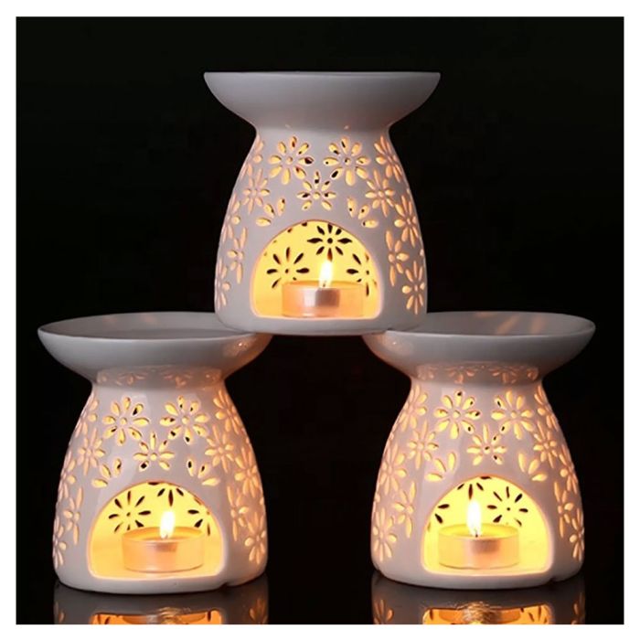 Brûle-Parfum En Terre Cuite - Diamètre 16.7 Cm, Hauteur 17 Cm - Neuf, Déco Éthnique Ou Bohème