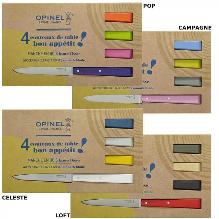 Opinel - No 125 4 couteaux de table - Bon appétit