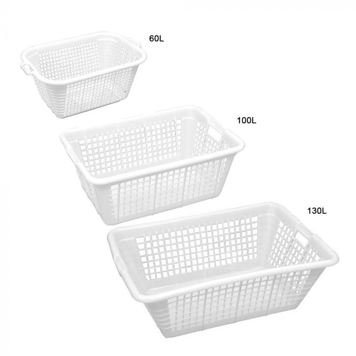 Panier à linge buanderie plastique blanc 50l Couleur blanc Wadiga