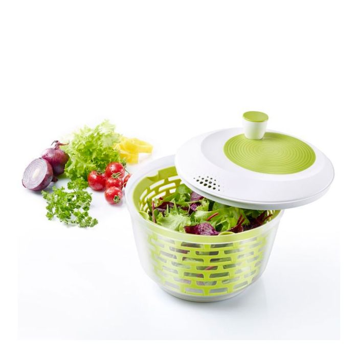 Essoreuse à Salade 4L Sans BPA – Plastique Léger, Compatible Lave-vaisselle, Pour Légumes, Fruits, Pâtes - 13