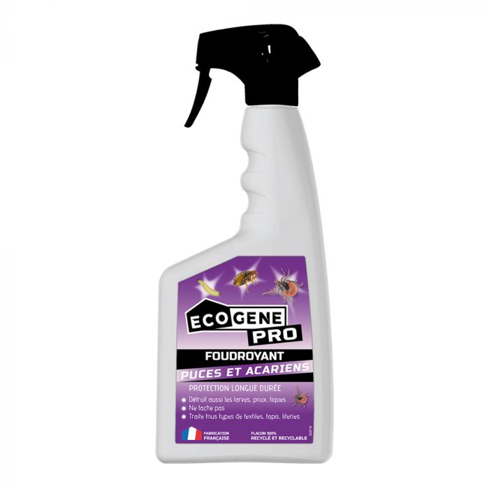 Spray Insecticide Anti Acariens, Puces et Tiques 500 Ml.
