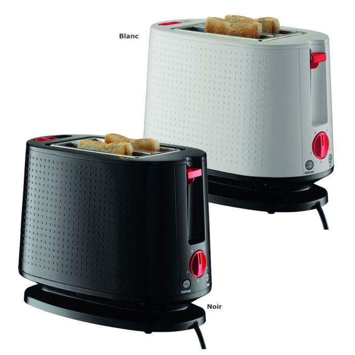 Grille-Pain Arendo Frukost Noir Mat - 2 Tranches - 1000W