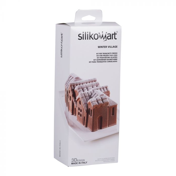 Kit Bûche Glacée 3D Winter Village Silikomart 