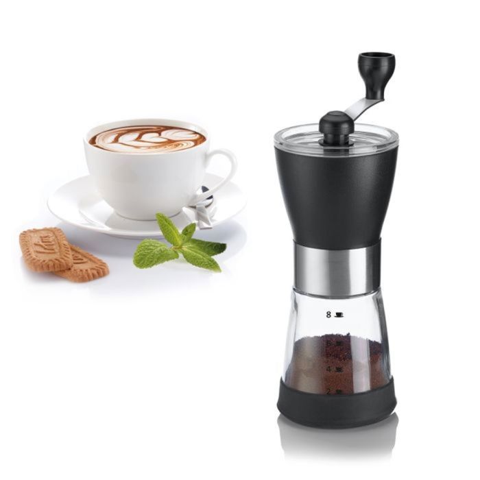 KINGHON Moulin à Café Manuel, Moulin à Meule en Céramique Réglable Portable Avec Brosse De Nettoyage*1, Manche En Acier Inoxydable, Pour L'Espresso, la Maison, le Bureau, Les Voyages et Le Camping KINGHON Moulin à Café Manuel, Moulin à Meule en Céramique Réglable Portable Avec Brosse De Nettoyage*1, Manche En Acier Inoxydable, Pour L'Espresso, la Maison, le Bureau, Les Voyages et Le Camping