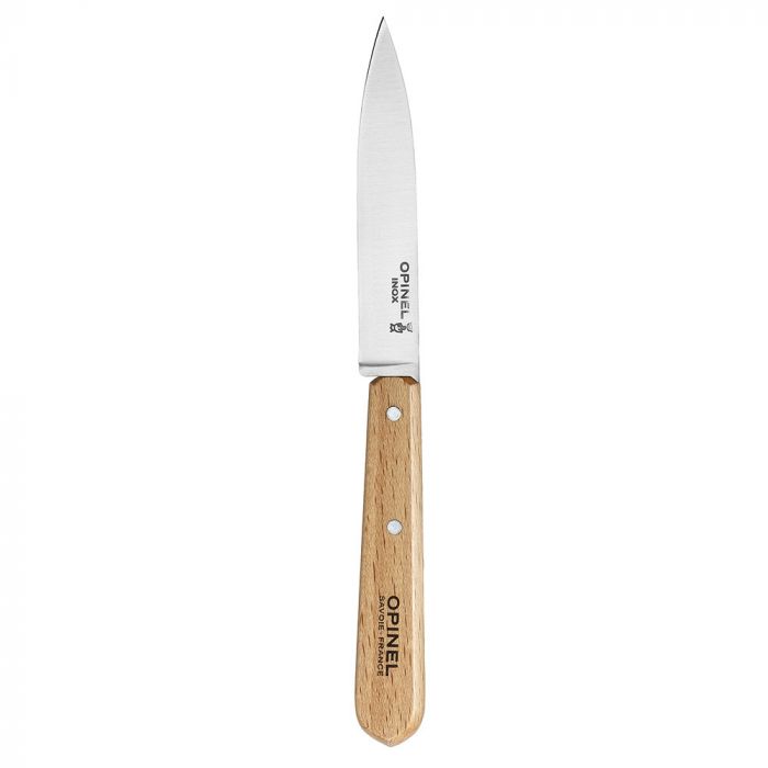 couteau opinel office de cuisine lame inox manche blanc