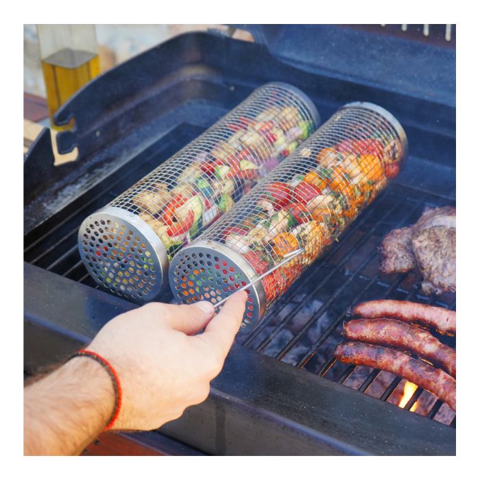 Panier Barbecue Inox Navaris – Grille De Cuisson Pour BBQ – Accessoire Neuf