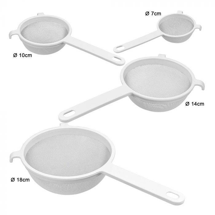 3 Pièces/ensemble En Plastique Maille Scoop Passoire Passoire Tamis À  Farine Avec Poignée, Outil De Passoire À Thé De Jus, Accessoires D'outils  De Cuisine - Temu Belgium