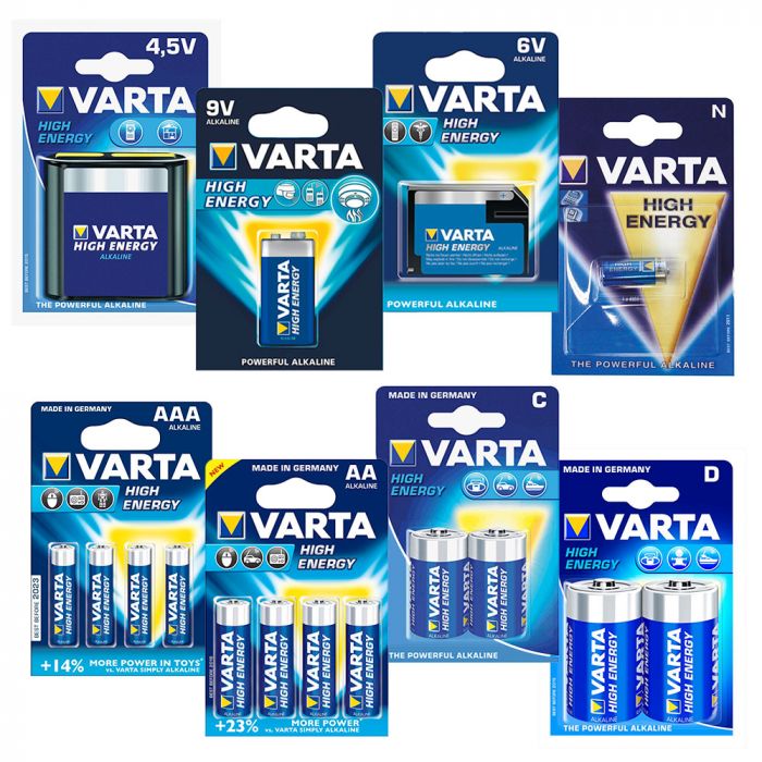 BLISTER 2 PILES LR14 ALCALINES C HIGH ENERGY VARTA