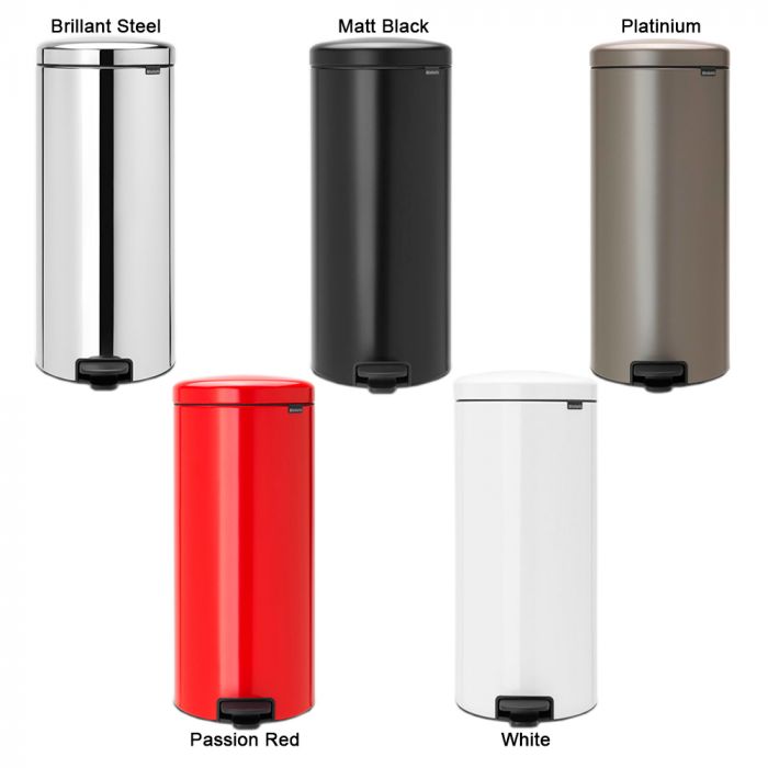 BRABANTIA Poubelle à pédale Pedal bin new icon 30L - matt black