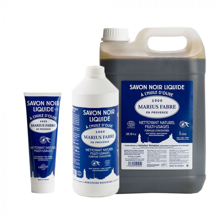 Savon Noir Liquide  Savon naturel pour nettoyer et dégraisser