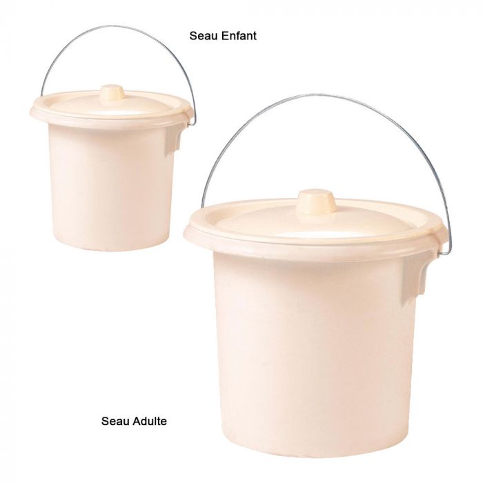 Pot de chambre pour adulte seau de toilette hygiénique avec anse +  couvercle - Cdiscount Bricolage