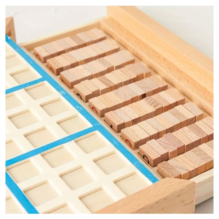 Jeu de Société en Bois Sudoku avec Tiroir Casse-Tête Mathématique Jouets de Bureau avec Livre de casse-tête Sudoku